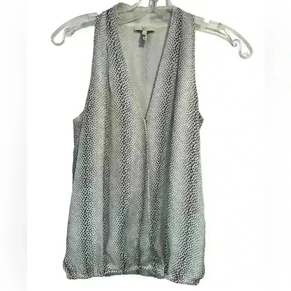 JOIE NAYA DOT PRINT SILK HALTER TOP SIZE XXS - Picture 2 of 7